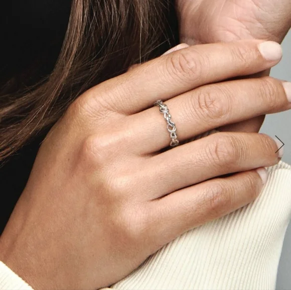 Pandora Knotted Heart Ring Size 7 - Picture 3 of 6